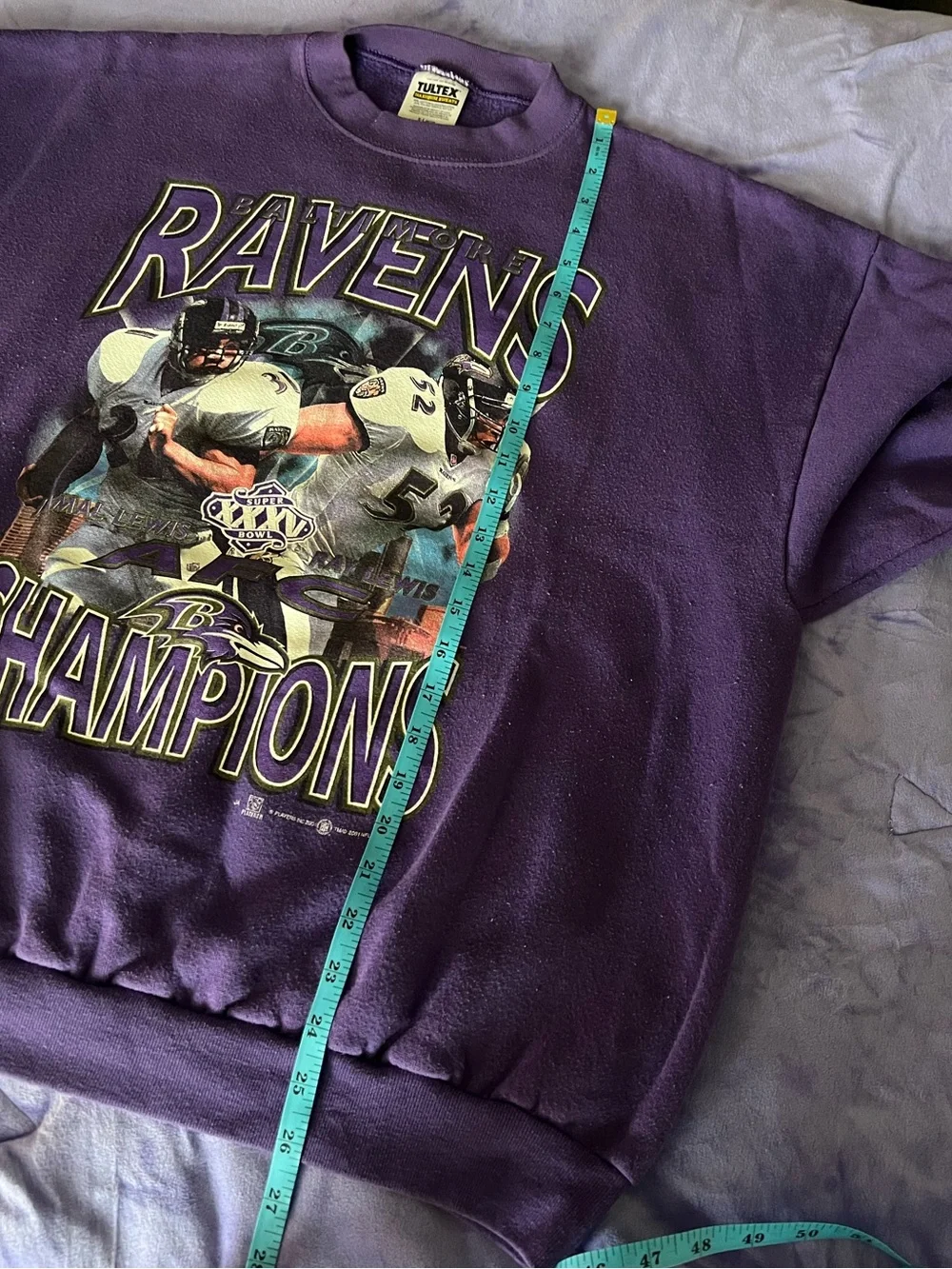 Vintage 2001 Baltimore Ravens Champions Crewneck Sweatshirt - Picture 9 of 9